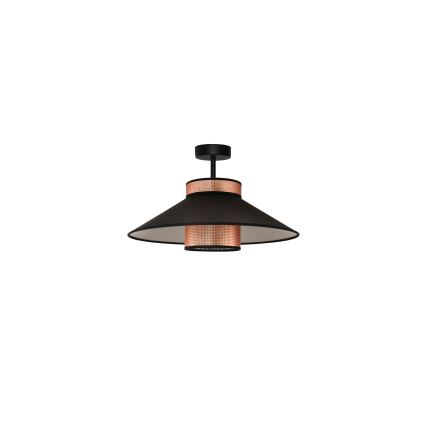 Duolla - Ytmonterad ljuskrona RIO SHINY 1xE27/15W/230V diameter 45 cm svart/koppar