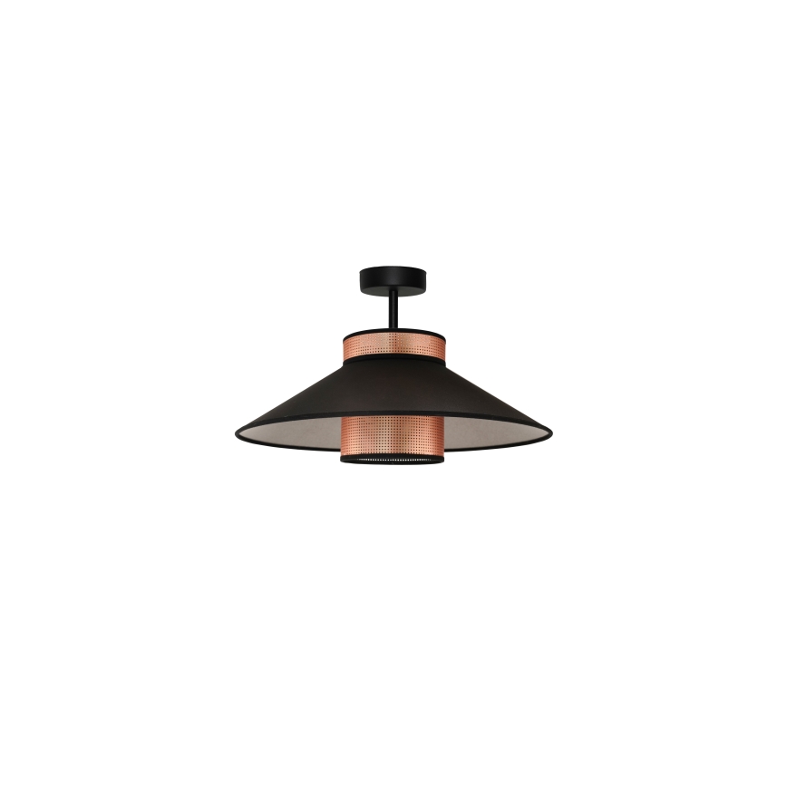 Duolla - Ytmonterad ljuskrona RIO SHINY 1xE27/15W/230V diameter 45 cm svart/koppar