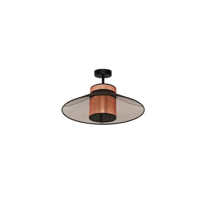 Duolla - Ytmonterad ljuskrona RIO SHINY 1xE27/15W/230V diameter 45 cm svart/koppar