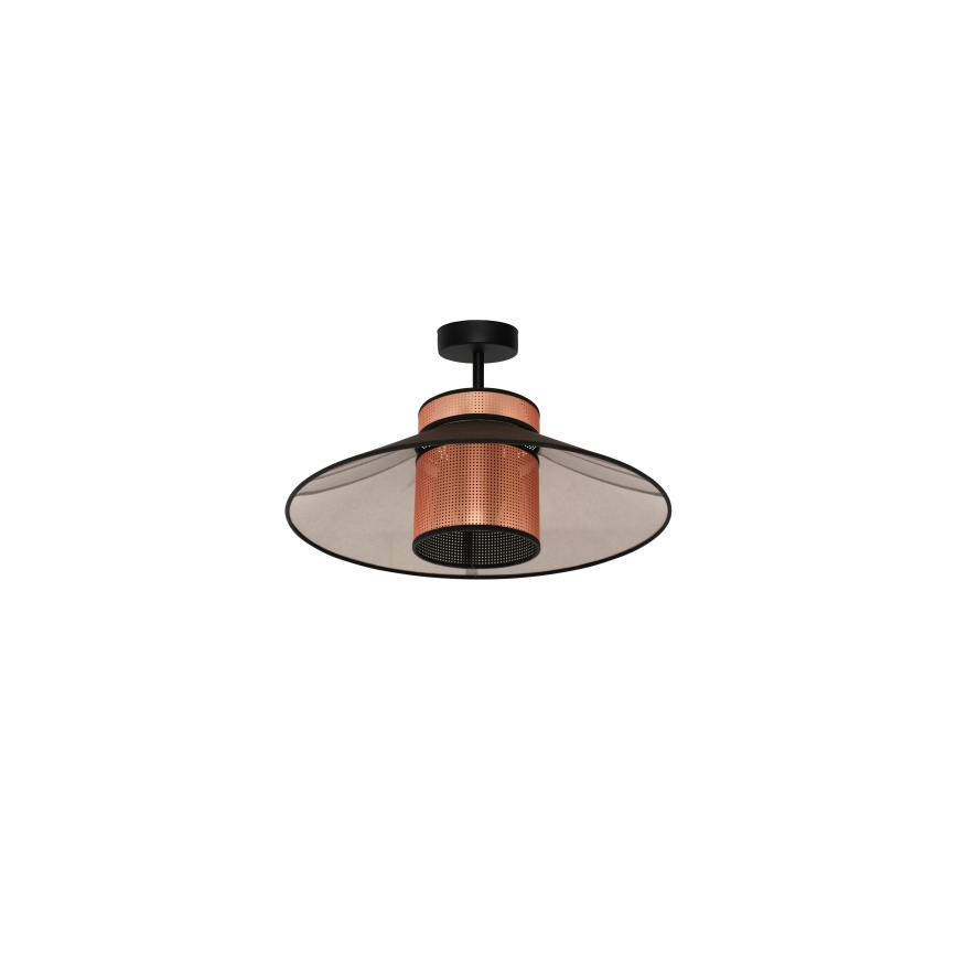 Duolla - Ytmonterad ljuskrona RIO SHINY 1xE27/15W/230V diameter 45 cm svart/koppar