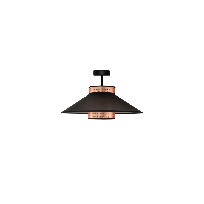 Duolla - Ytmonterad ljuskrona RIO SHINY 1xE27/15W/230V diameter 45 cm svart/koppar
