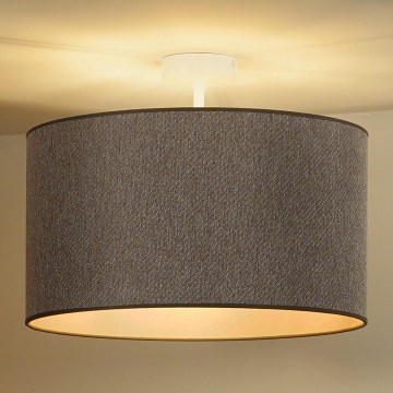 Duolla - Ytmonterad ljuskrona ROLLER ECO RECYCLING 1xE27/15W/230V diameter 45 cm brun