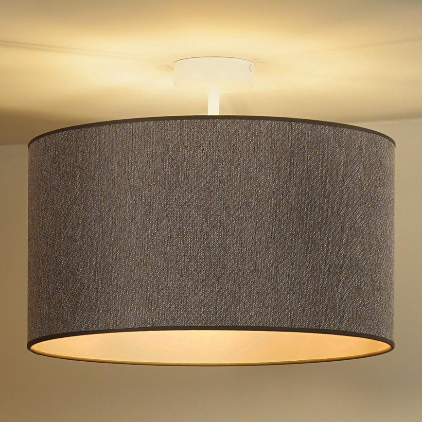 Duolla - Ytmonterad ljuskrona ROLLER ECO RECYCLING 1xE27/15W/230V diameter 45 cm brun