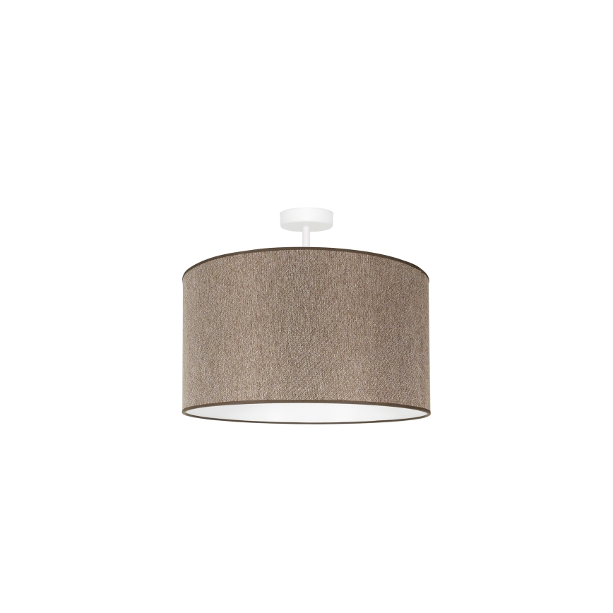 Duolla - Ytmonterad ljuskrona ROLLER ECO RECYCLING 1xE27/15W/230V diameter 45 cm brun