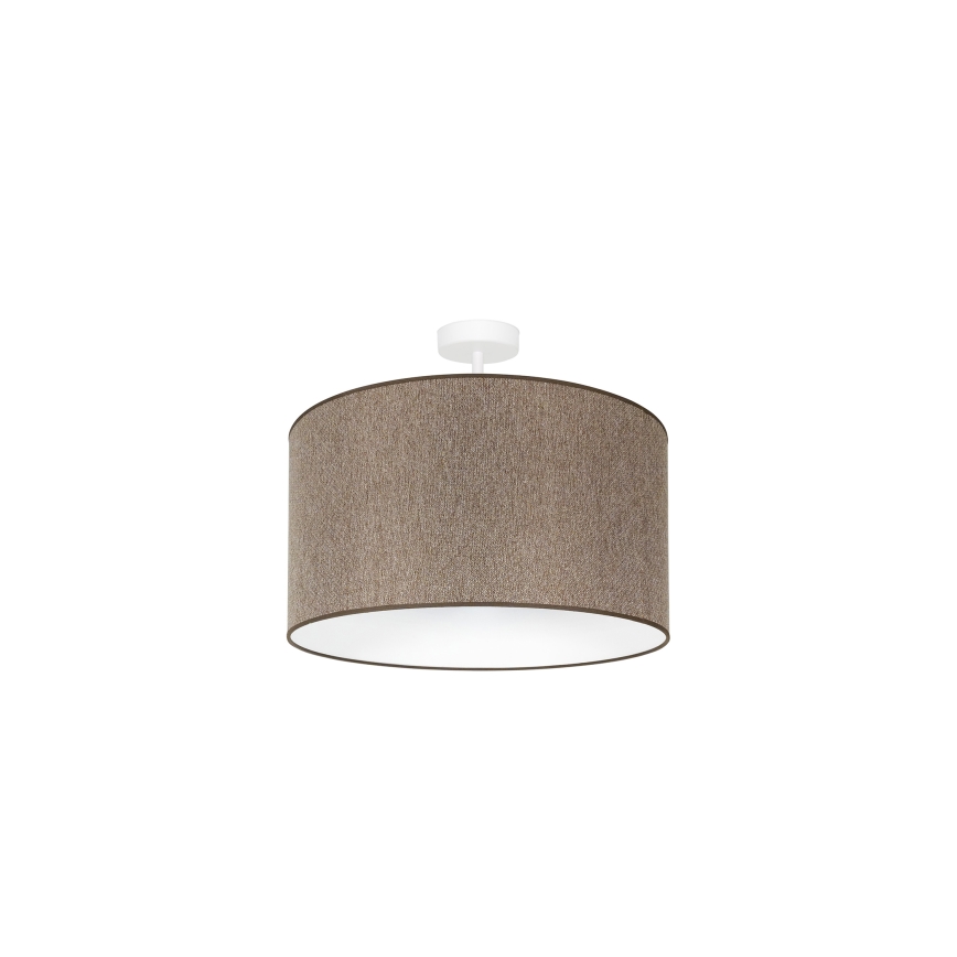Duolla - Ytmonterad ljuskrona ROLLER ECO RECYCLING 1xE27/15W/230V diameter 45 cm brun