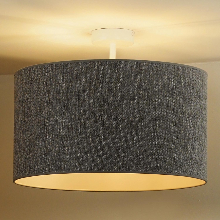 Duolla - Ytmonterad ljuskrona ROLLER ECO RECYCLING 1xE27/15W/230V diameter 45 cm grå