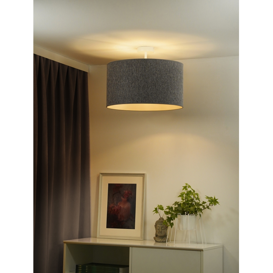 Duolla - Ytmonterad ljuskrona ROLLER ECO RECYCLING 1xE27/15W/230V diameter 45 cm grå