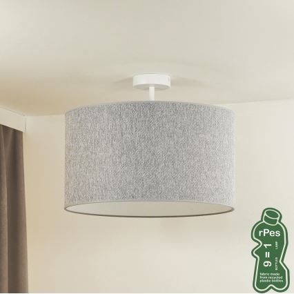 Duolla - Ytmonterad ljuskrona ROLLER ECO RECYCLING 1xE27/15W/230V diameter 45 cm grå