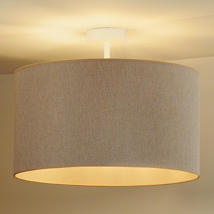 Duolla - Ytmonterad ljuskrona ROLLER ECO RECYCLING 1xE27/15W/230V diameter 45 cm grädde