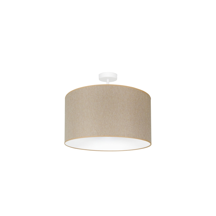 Duolla - Ytmonterad ljuskrona ROLLER ECO RECYCLING 1xE27/15W/230V diameter 45 cm grädde