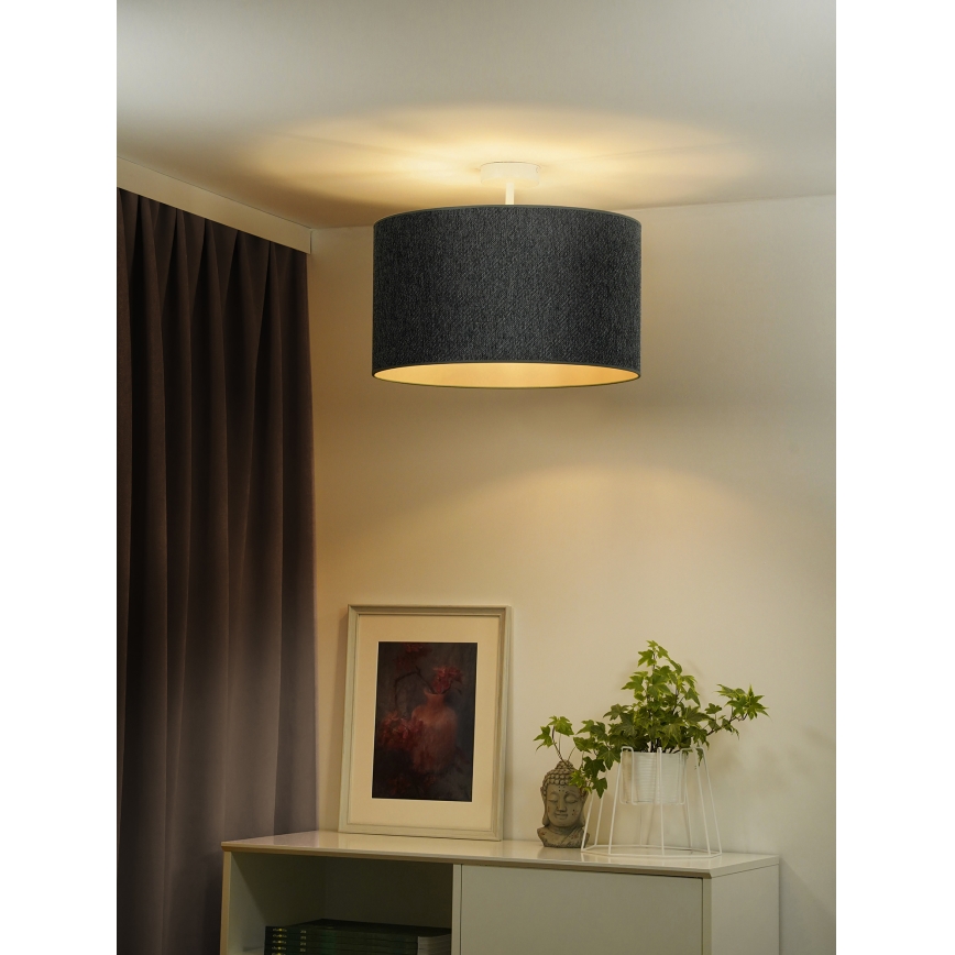 Duolla - Ytmonterad ljuskrona ROLLER ECO RECYCLING 1xE27/15W/230V diameter 45 cm grön