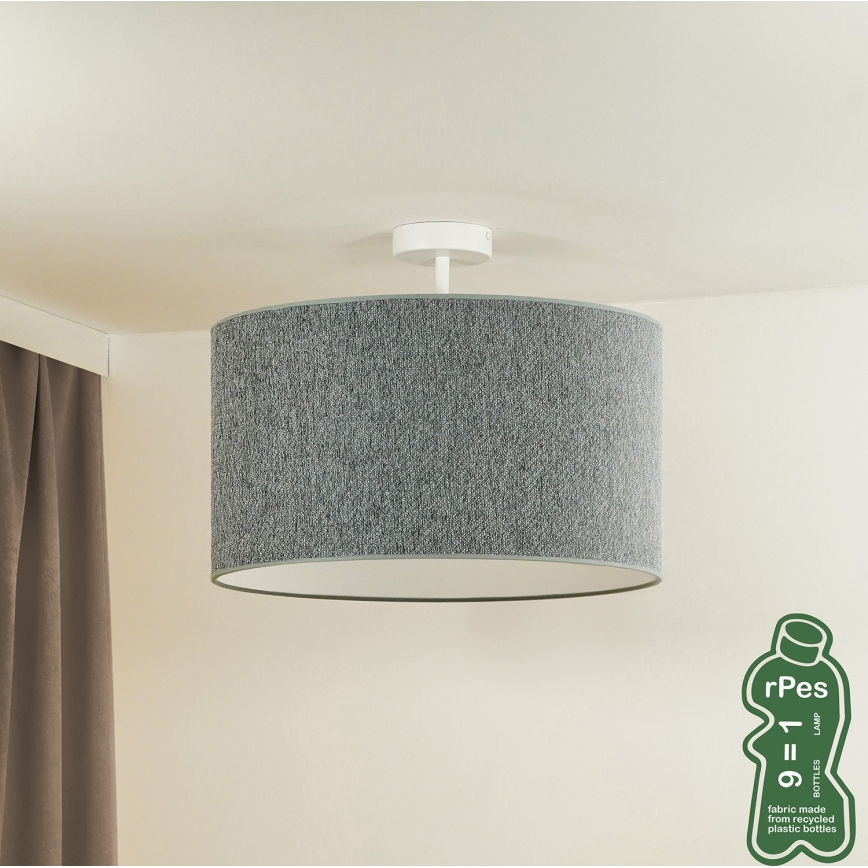Duolla - Ytmonterad ljuskrona ROLLER ECO RECYCLING 1xE27/15W/230V diameter 45 cm grön