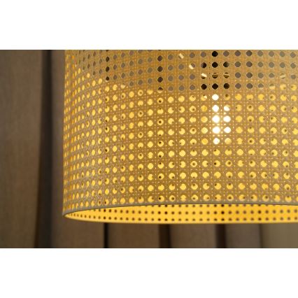 Duolla - Ytmonterad ljuskrona ROLLER RATTAN 1xE27/15W/230V diameter 45 cm beige