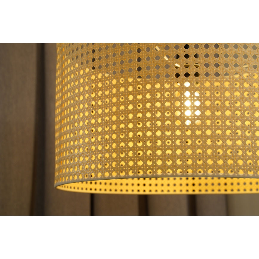 Duolla - Ytmonterad ljuskrona ROLLER RATTAN 1xE27/15W/230V diameter 45 cm beige