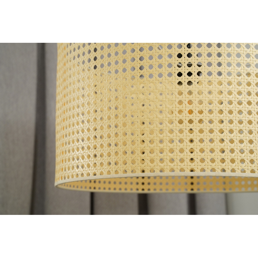 Duolla - Ytmonterad ljuskrona ROLLER RATTAN 1xE27/15W/230V diameter 45 cm beige