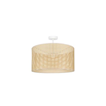 Duolla - Ytmonterad ljuskrona ROLLER RATTAN 1xE27/15W/230V diameter 45 cm beige