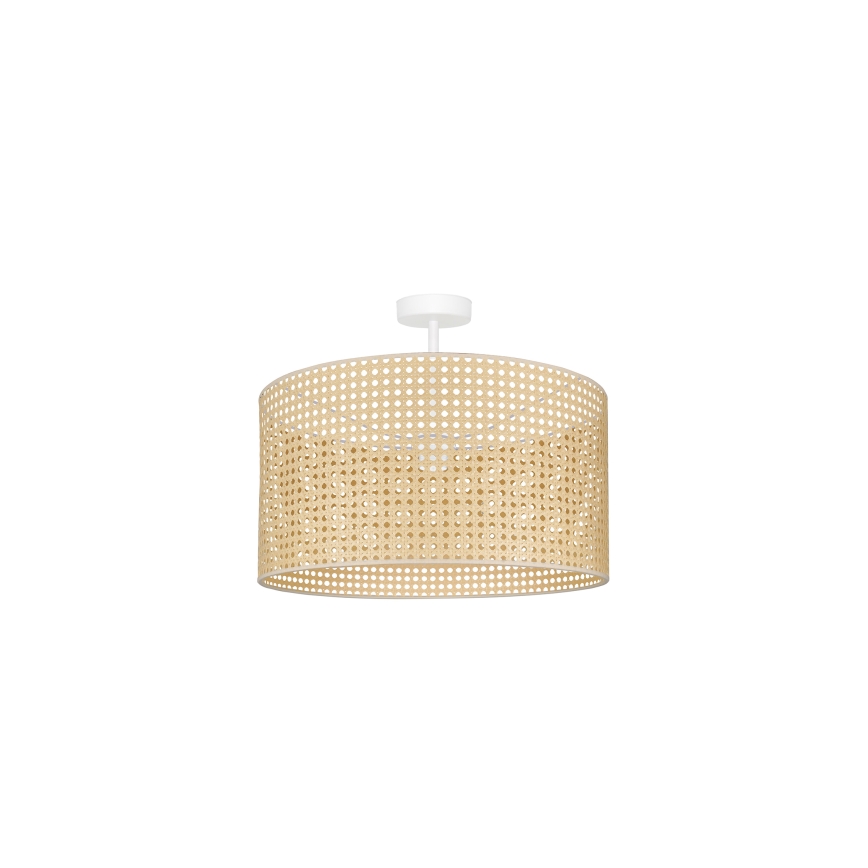 Duolla - Ytmonterad ljuskrona ROLLER RATTAN 1xE27/15W/230V diameter 45 cm beige