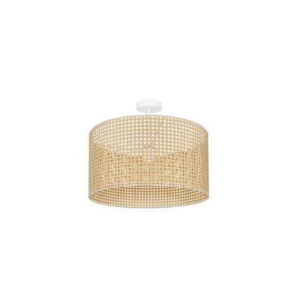 Duolla - Ytmonterad ljuskrona ROLLER RATTAN 1xE27/15W/230V diameter 45 cm beige