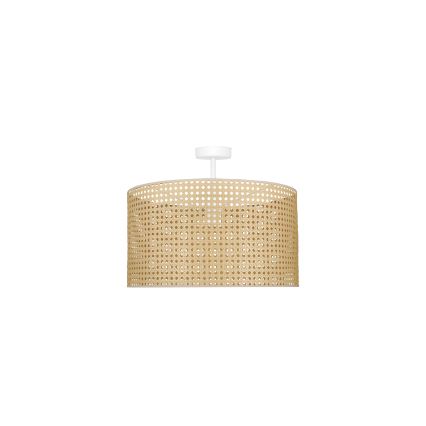 Duolla - Ytmonterad ljuskrona ROLLER RATTAN 1xE27/15W/230V diameter 45 cm beige