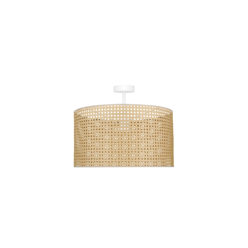 Duolla - Ytmonterad ljuskrona ROLLER RATTAN 1xE27/15W/230V diameter 45 cm beige