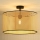 Duolla - Ytmonterad ljuskrona ROLLER RATTAN 1xE27/15W/230V diameter 45 cm beige/svart
