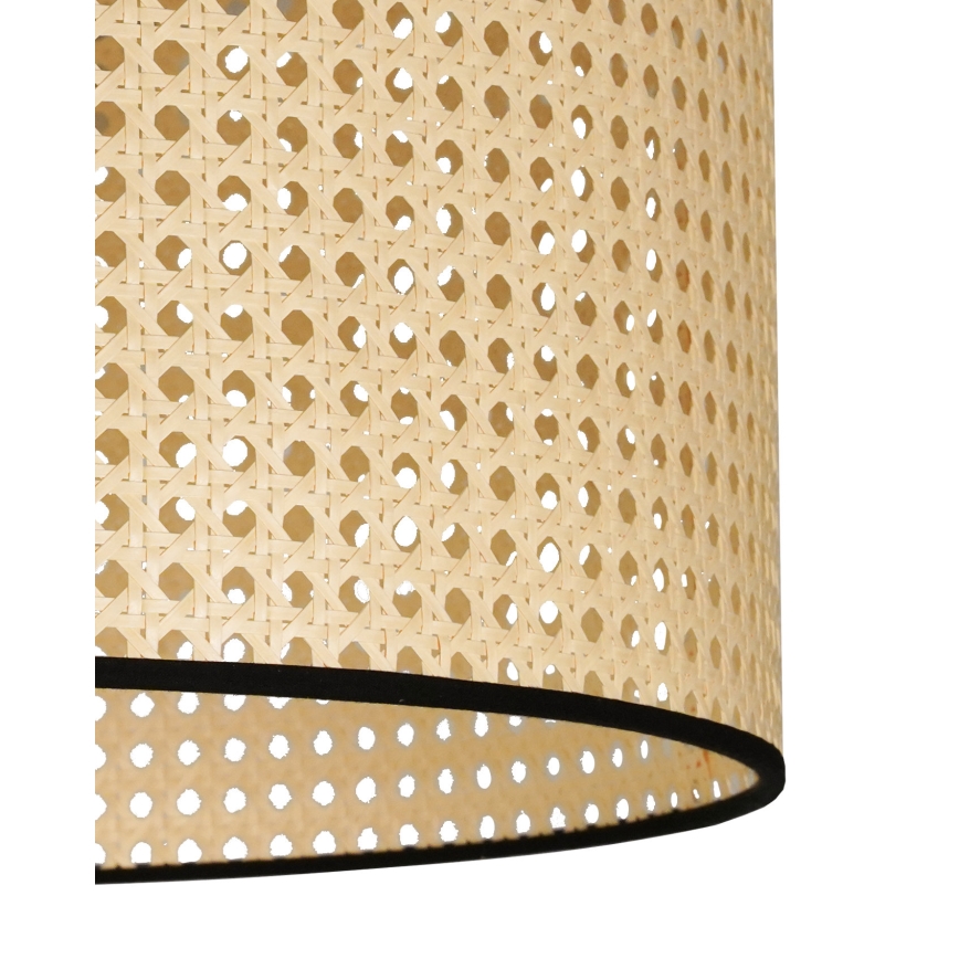 Duolla - Ytmonterad ljuskrona ROLLER RATTAN 1xE27/15W/230V diameter 45 cm beige/svart