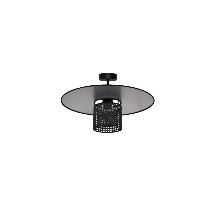Duolla - Ytmonterad ljuskrona TOKYO RATTAN 1xE27/15W/230V diameter 50 cm svart/silver
