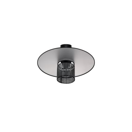 Duolla - Ytmonterad ljuskrona TOKYO RATTAN 1xE27/15W/230V diameter 50 cm svart/silver