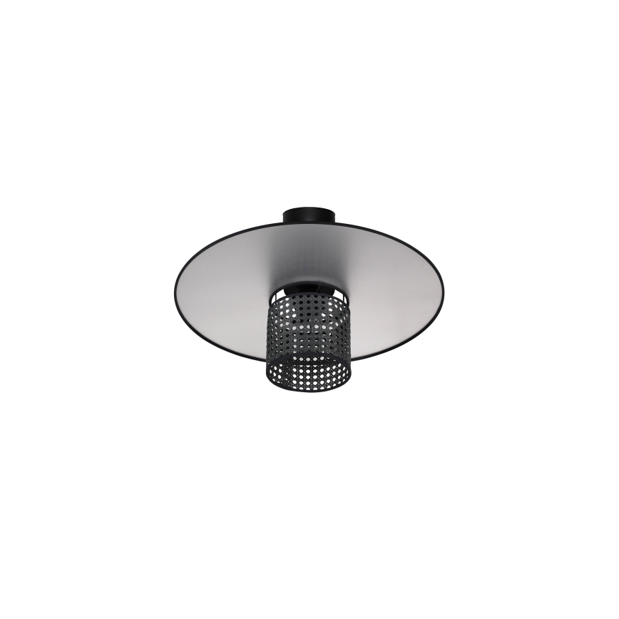 Duolla - Ytmonterad ljuskrona TOKYO RATTAN 1xE27/15W/230V diameter 50 cm svart/silver