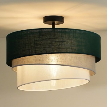 Duolla - Ytmonterad ljuskrona TRIO 1xE27/15W/230V diameter 45 cm grön/grå/vit