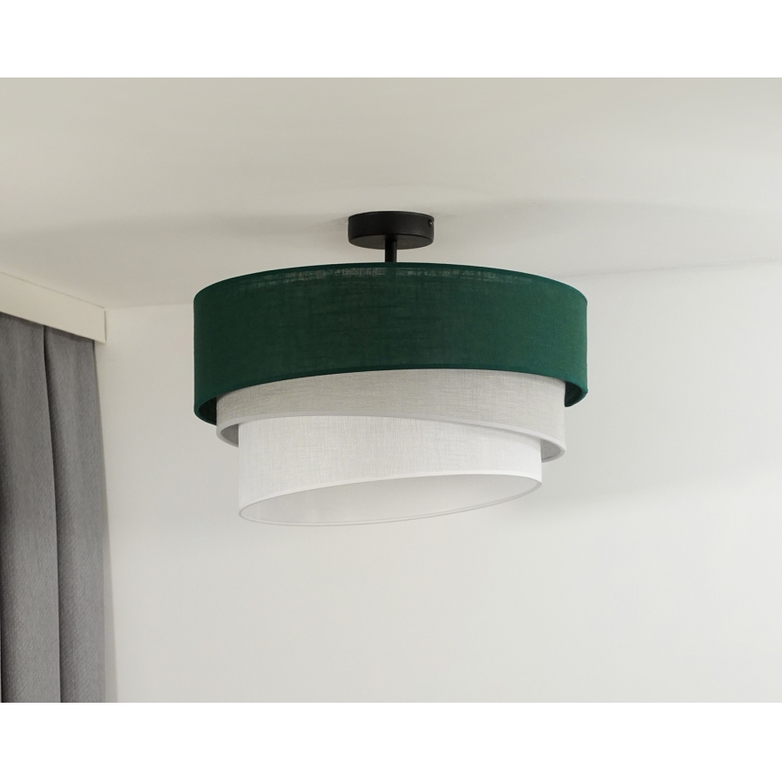Duolla - Ytmonterad ljuskrona TRIO 1xE27/15W/230V diameter 45 cm grön/grå/vit