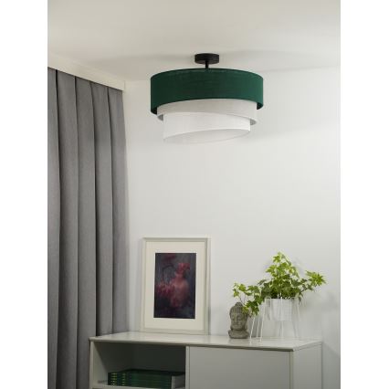 Duolla - Ytmonterad ljuskrona TRIO 1xE27/15W/230V diameter 45 cm grön/grå/vit