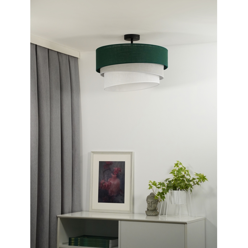Duolla - Ytmonterad ljuskrona TRIO 1xE27/15W/230V diameter 45 cm grön/grå/vit