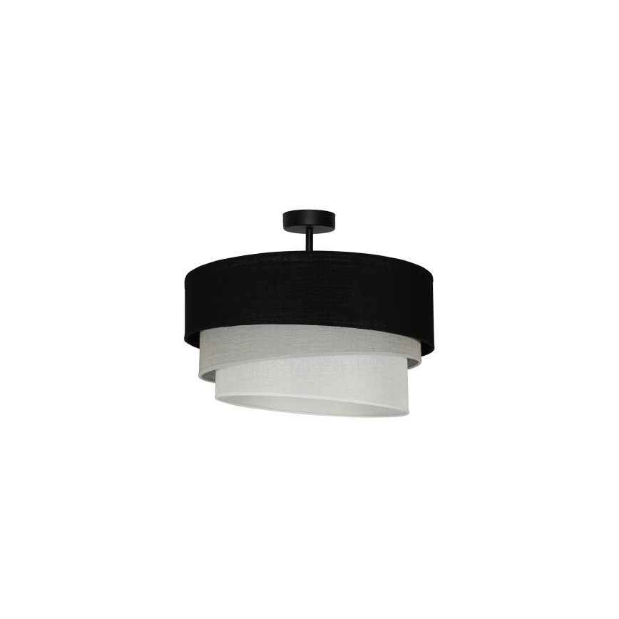 Duolla - Ytmonterad ljuskrona TRIO 1xE27/15W/230V diameter 45 cm svart/grå/vit