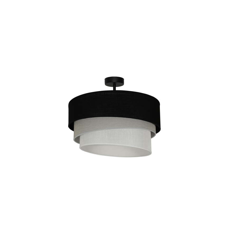 Duolla - Ytmonterad ljuskrona TRIO 1xE27/15W/230V diameter 45 cm svart/grå/vit