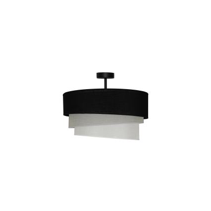 Duolla - Ytmonterad ljuskrona TRIO 1xE27/15W/230V diameter 45 cm svart/grå/vit