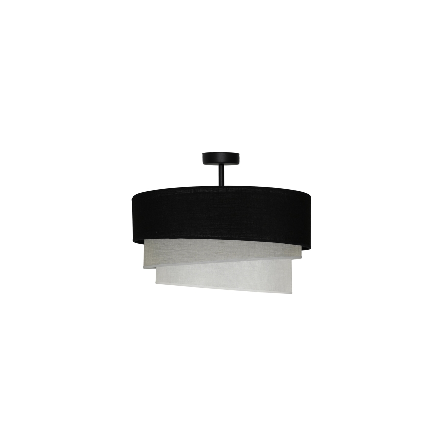Duolla - Ytmonterad ljuskrona TRIO 1xE27/15W/230V diameter 45 cm svart/grå/vit