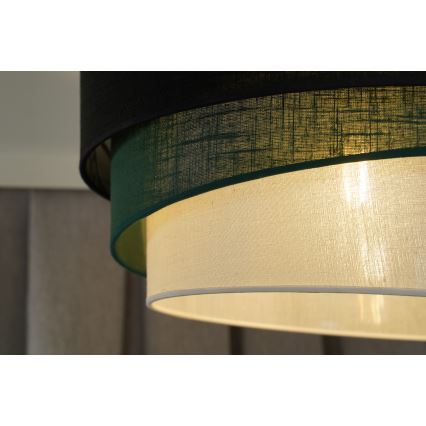 Duolla - Ytmonterad ljuskrona TRIO 1xE27/15W/230V diameter 45 cm svart/grön/vit