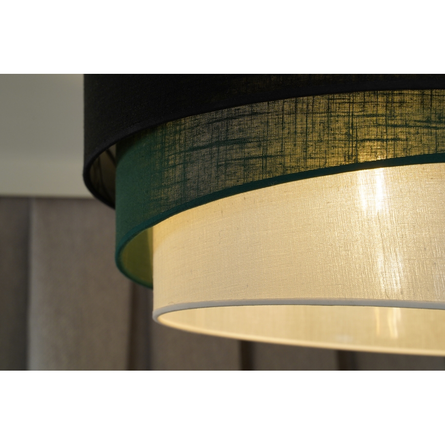 Duolla - Ytmonterad ljuskrona TRIO 1xE27/15W/230V diameter 45 cm svart/grön/vit