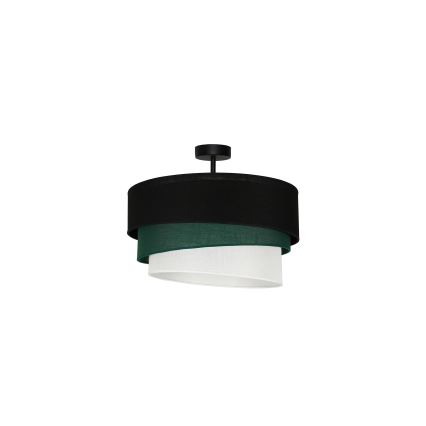Duolla - Ytmonterad ljuskrona TRIO 1xE27/15W/230V diameter 45 cm svart/grön/vit