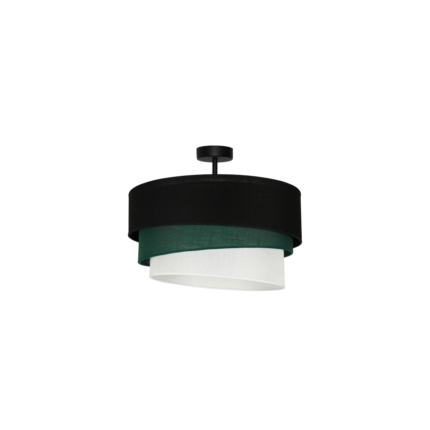 Duolla - Ytmonterad ljuskrona TRIO 1xE27/15W/230V diameter 45 cm svart/grön/vit