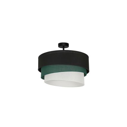 Duolla - Ytmonterad ljuskrona TRIO 1xE27/15W/230V diameter 45 cm svart/grön/vit