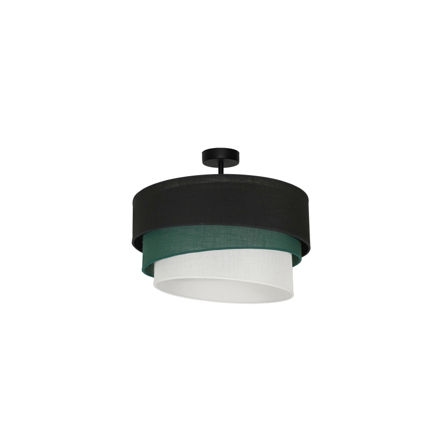Duolla - Ytmonterad ljuskrona TRIO 1xE27/15W/230V diameter 45 cm svart/grön/vit