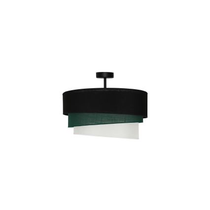 Duolla - Ytmonterad ljuskrona TRIO 1xE27/15W/230V diameter 45 cm svart/grön/vit