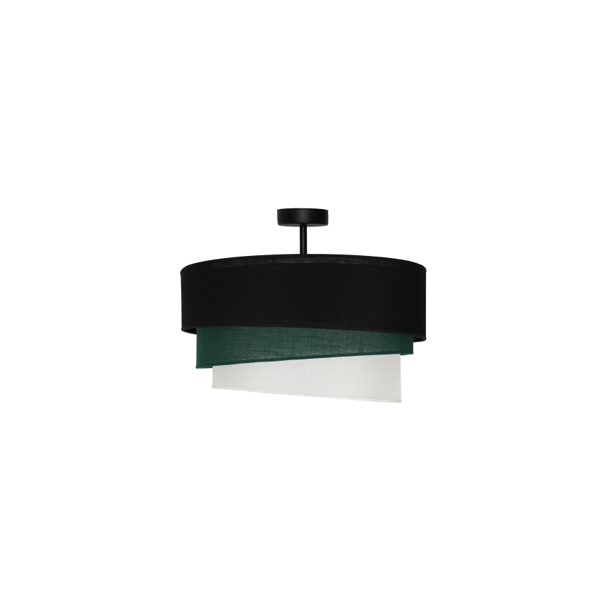 Duolla - Ytmonterad ljuskrona TRIO 1xE27/15W/230V diameter 45 cm svart/grön/vit