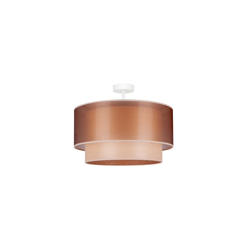 Duolla - Ytmonterad ljuskrona WOOD BOHO 1xE27/15W/230V diameter 45 cm koppar/beige