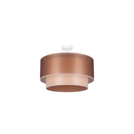 Duolla - Ytmonterad ljuskrona WOOD BOHO 1xE27/15W/230V diameter 45 cm koppar/beige