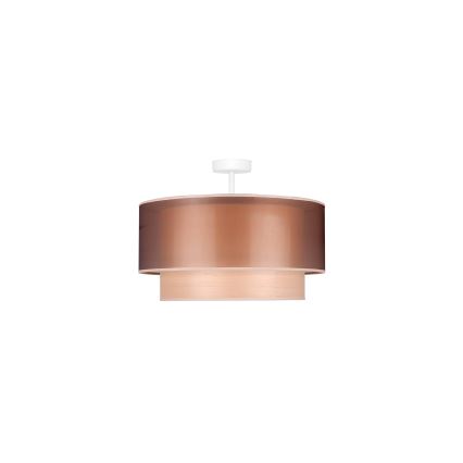 Duolla - Ytmonterad ljuskrona WOOD BOHO 1xE27/15W/230V diameter 45 cm koppar/beige