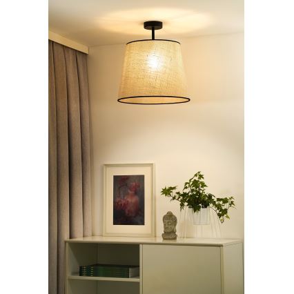 Duolla - Ytmonterad ljuskrona YUTE 1xE27/15W/230V diameter 38 cm grå/svart