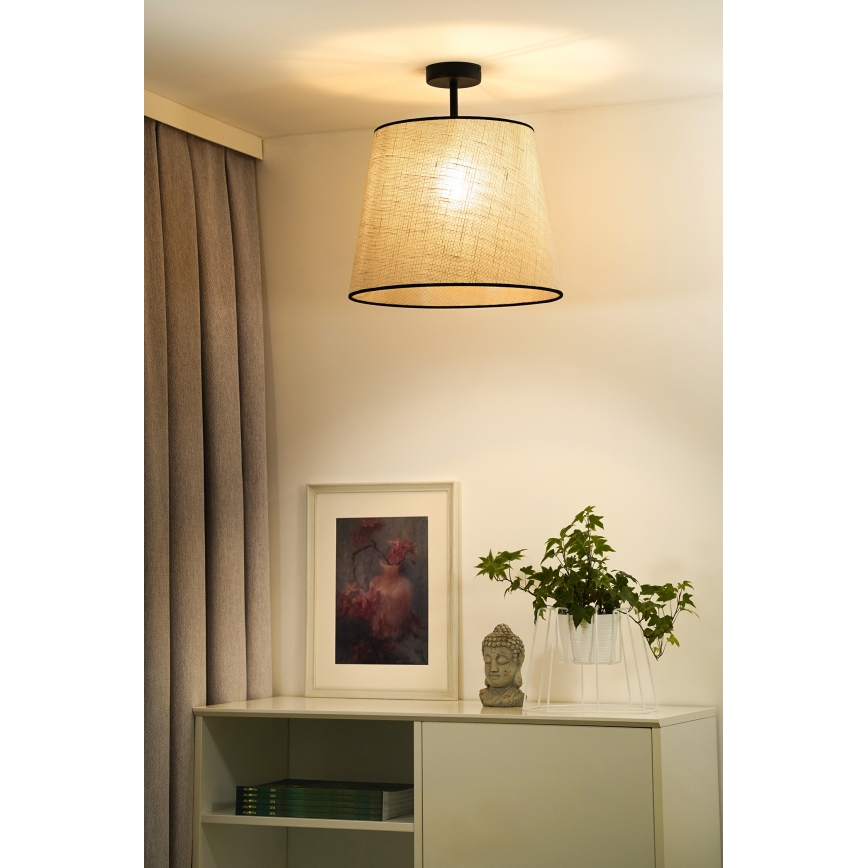 Duolla - Ytmonterad ljuskrona YUTE 1xE27/15W/230V diameter 38 cm grå/svart